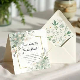 148mm Square Fold Invitation Card