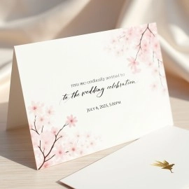 A4 to A5 Folded Invitation Card