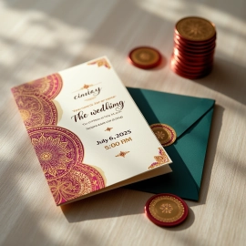 A5 to A6 Folded Invitation Card